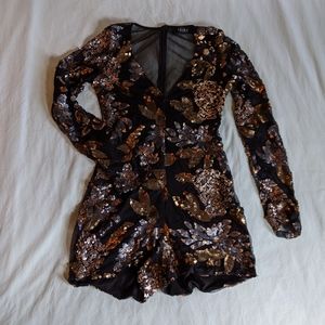 Akira Sequin Romper